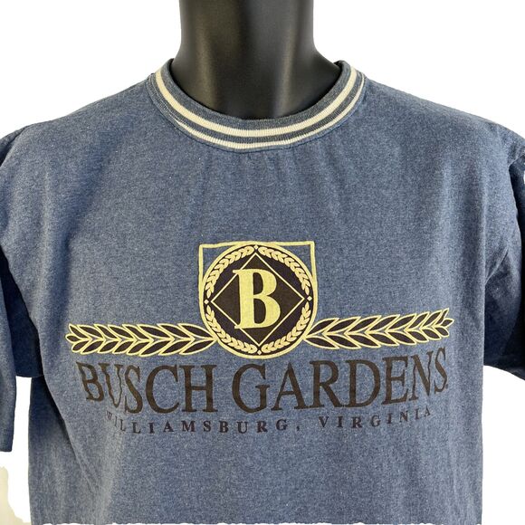 Vintage Carolina Smile Busch Gardens Virginia T-Shirt Sz L Single Stitch - Picture 2 of 9